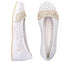 Balerini casual, femei, RIEKER ANTISTRESS, L3062-80 alb, piele ecologica